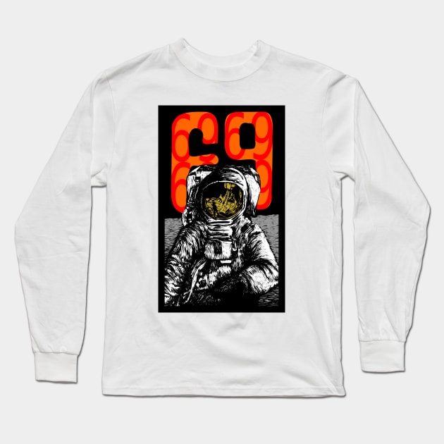 Celebration of 1969 - First man on the moon Long Sleeve T-Shirt by stephenignacio